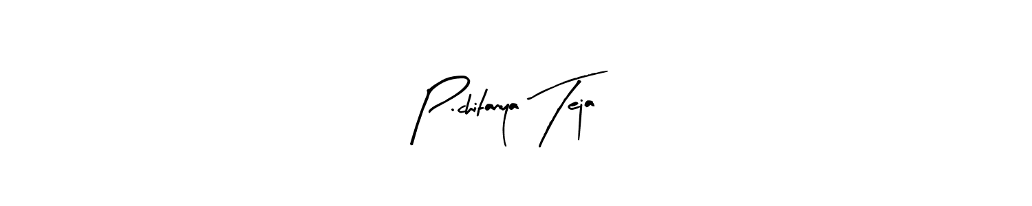 Make a beautiful signature design for name P.chitanya Teja. With this signature (Arty Signature) style, you can create a handwritten signature for free. P.chitanya Teja signature style 8 images and pictures png