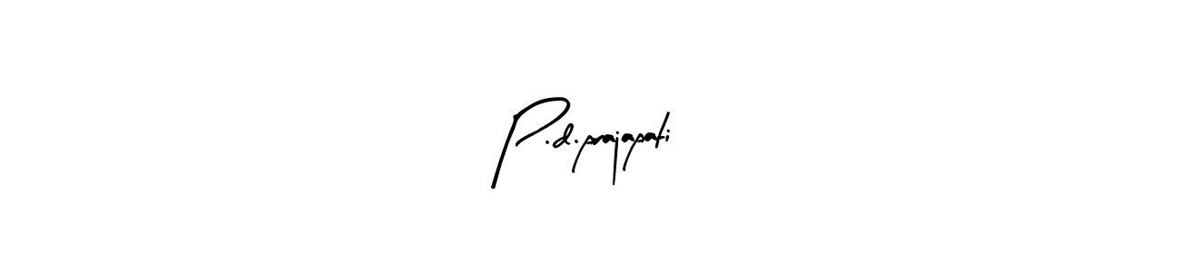 Make a beautiful signature design for name P.d.prajapati. With this signature (Arty Signature) style, you can create a handwritten signature for free. P.d.prajapati signature style 8 images and pictures png