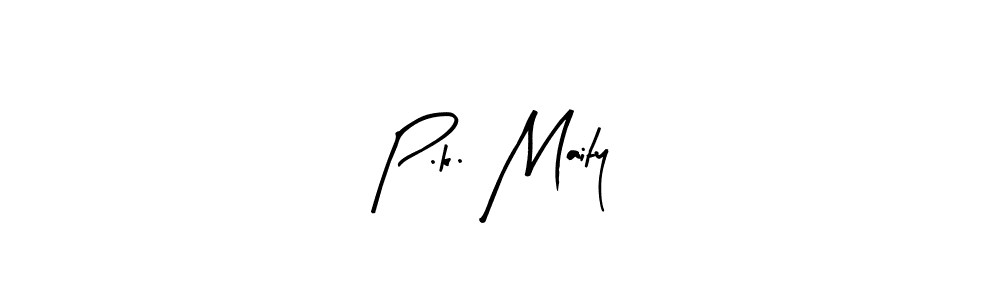 Design your own signature with our free online signature maker. With this signature software, you can create a handwritten (Arty Signature) signature for name P.k. Maity. P.k. Maity signature style 8 images and pictures png