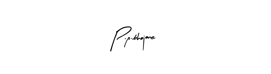 Make a beautiful signature design for name P.p.bhojane. With this signature (Arty Signature) style, you can create a handwritten signature for free. P.p.bhojane signature style 8 images and pictures png