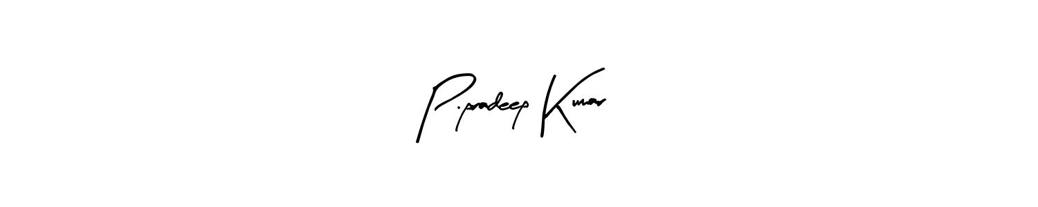 Make a beautiful signature design for name P.pradeep Kumar. With this signature (Arty Signature) style, you can create a handwritten signature for free. P.pradeep Kumar signature style 8 images and pictures png