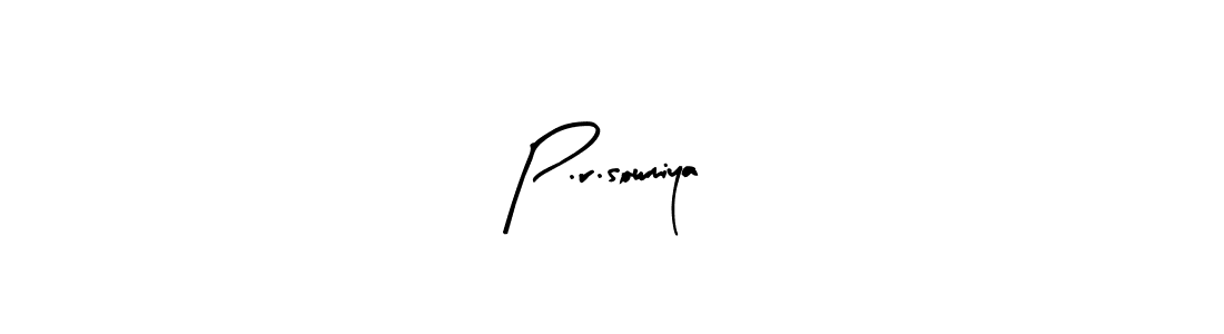 Design your own signature with our free online signature maker. With this signature software, you can create a handwritten (Arty Signature) signature for name P.r.sowmiya. P.r.sowmiya signature style 8 images and pictures png