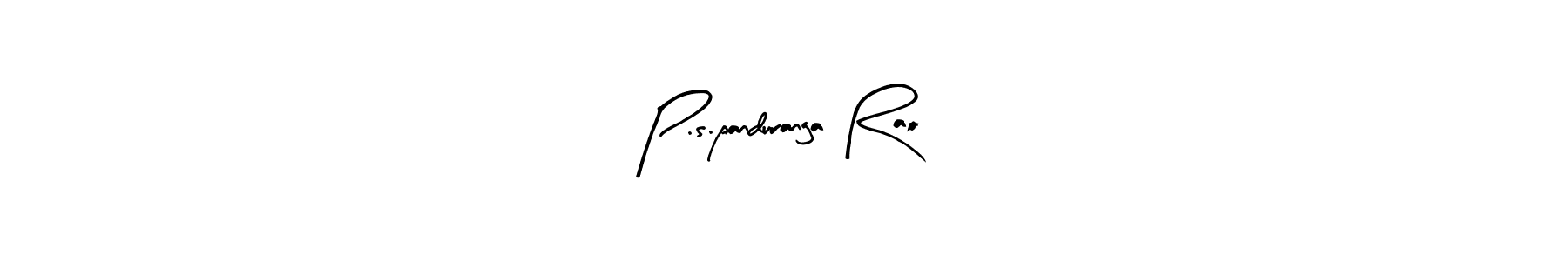 How to make P.s.panduranga Rao name signature. Use Arty Signature style for creating short signs online. This is the latest handwritten sign. P.s.panduranga Rao signature style 8 images and pictures png