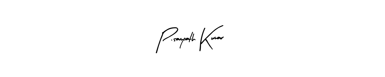 You can use this online signature creator to create a handwritten signature for the name P.sampath Kumar. This is the best online autograph maker. P.sampath Kumar signature style 8 images and pictures png