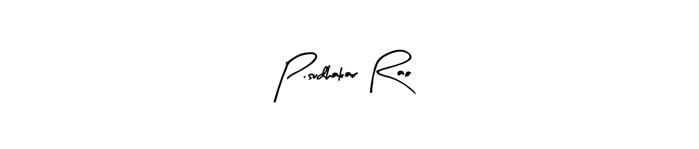 Use a signature maker to create a handwritten signature online. With this signature software, you can design (Arty Signature) your own signature for name P.sudhakar Rao. P.sudhakar Rao signature style 8 images and pictures png