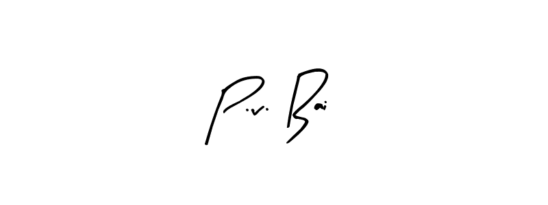 Similarly Arty Signature is the best handwritten signature design. Signature creator online .You can use it as an online autograph creator for name P.v. Bai. P.v. Bai signature style 8 images and pictures png