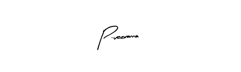 How to make P.veeranna name signature. Use Arty Signature style for creating short signs online. This is the latest handwritten sign. P.veeranna signature style 8 images and pictures png