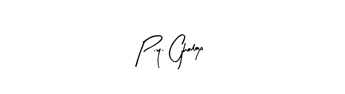 Also we have P.y. Gholap name is the best signature style. Create professional handwritten signature collection using Arty Signature autograph style. P.y. Gholap signature style 8 images and pictures png