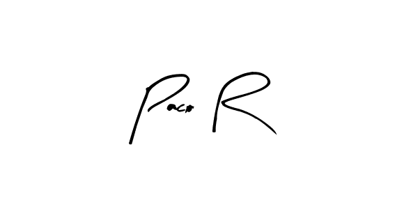 How to make Paco R signature? Arty Signature is a professional autograph style. Create handwritten signature for Paco R name. Paco R signature style 8 images and pictures png