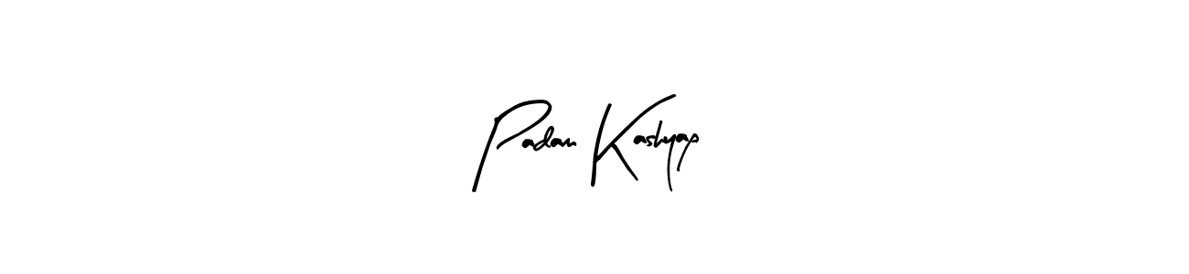Create a beautiful signature design for name Padam Kashyap. With this signature (Arty Signature) fonts, you can make a handwritten signature for free. Padam Kashyap signature style 8 images and pictures png