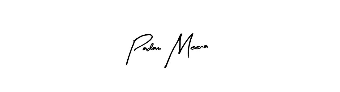 Padam Meena stylish signature style. Best Handwritten Sign (Arty Signature) for my name. Handwritten Signature Collection Ideas for my name Padam Meena. Padam Meena signature style 8 images and pictures png