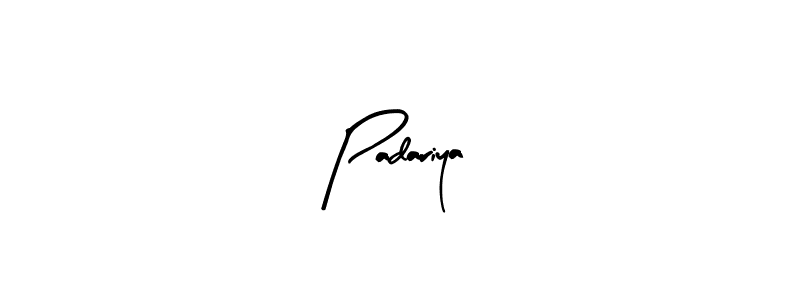 Design your own signature with our free online signature maker. With this signature software, you can create a handwritten (Arty Signature) signature for name Padariya. Padariya signature style 8 images and pictures png