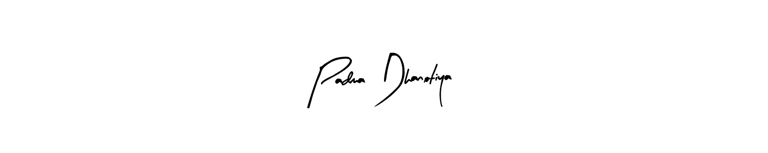 if you are searching for the best signature style for your name Padma Dhanotiya. so please give up your signature search. here we have designed multiple signature styles  using Arty Signature. Padma Dhanotiya signature style 8 images and pictures png