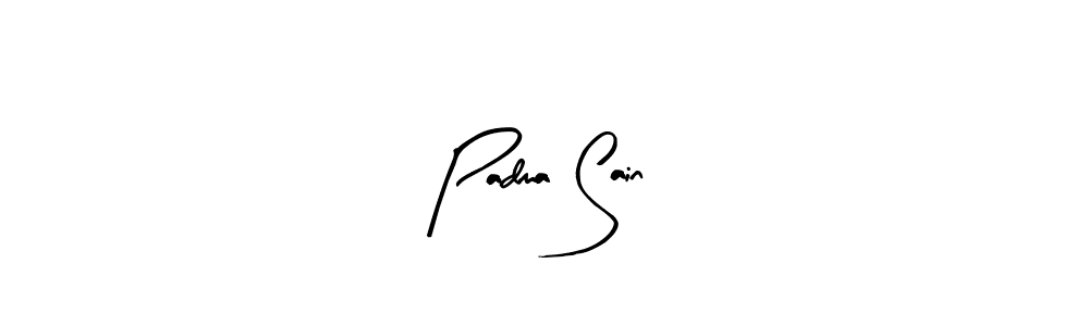 Padma Sain stylish signature style. Best Handwritten Sign (Arty Signature) for my name. Handwritten Signature Collection Ideas for my name Padma Sain. Padma Sain signature style 8 images and pictures png