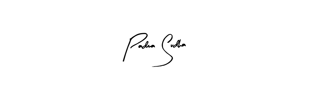 Arty Signature is a professional signature style that is perfect for those who want to add a touch of class to their signature. It is also a great choice for those who want to make their signature more unique. Get Padma Sudha name to fancy signature for free. Padma Sudha signature style 8 images and pictures png