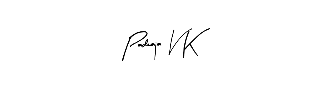 Design your own signature with our free online signature maker. With this signature software, you can create a handwritten (Arty Signature) signature for name Padmaja V K. Padmaja V K signature style 8 images and pictures png