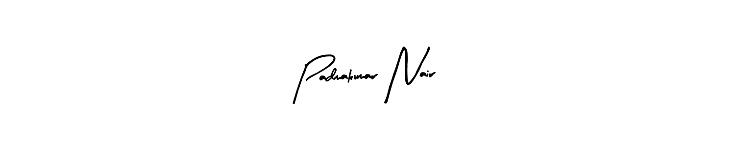 Arty Signature is a professional signature style that is perfect for those who want to add a touch of class to their signature. It is also a great choice for those who want to make their signature more unique. Get Padmakumar Nair name to fancy signature for free. Padmakumar Nair signature style 8 images and pictures png