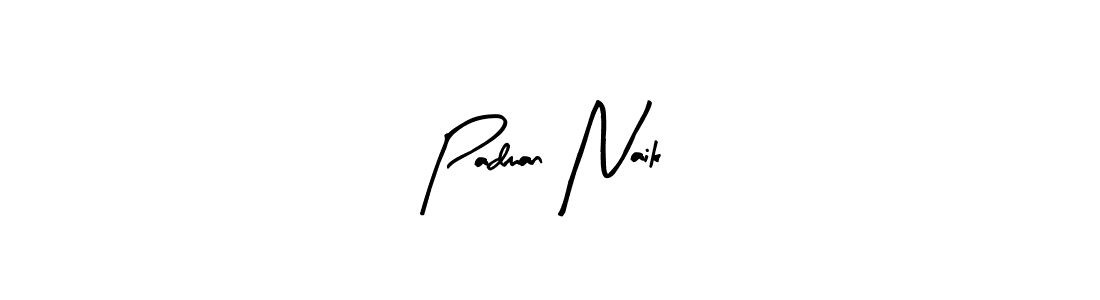 How to make Padman Naik name signature. Use Arty Signature style for creating short signs online. This is the latest handwritten sign. Padman Naik signature style 8 images and pictures png