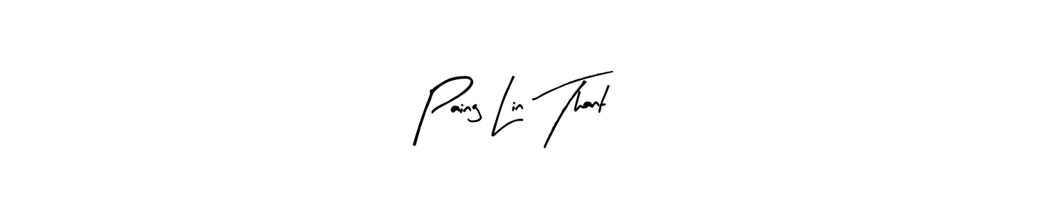 if you are searching for the best signature style for your name Paing Lin Thant. so please give up your signature search. here we have designed multiple signature styles  using Arty Signature. Paing Lin Thant signature style 8 images and pictures png
