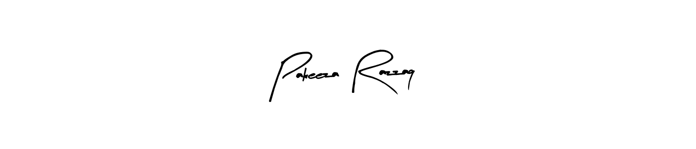 Create a beautiful signature design for name Pakeeza Razzaq. With this signature (Arty Signature) fonts, you can make a handwritten signature for free. Pakeeza Razzaq signature style 8 images and pictures png