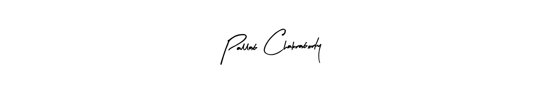 How to make Pallab Chakraborty name signature. Use Arty Signature style for creating short signs online. This is the latest handwritten sign. Pallab Chakraborty signature style 8 images and pictures png