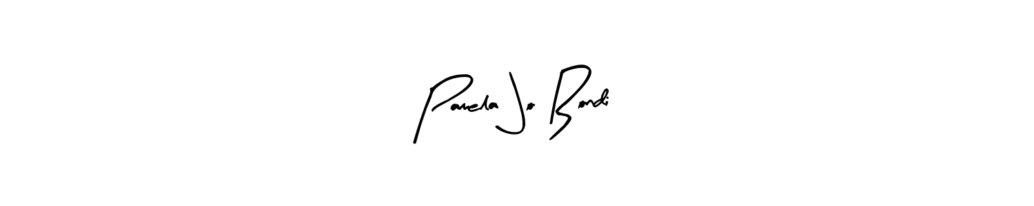Arty Signature is a professional signature style that is perfect for those who want to add a touch of class to their signature. It is also a great choice for those who want to make their signature more unique. Get Pamela Jo Bondi name to fancy signature for free. Pamela Jo Bondi signature style 8 images and pictures png