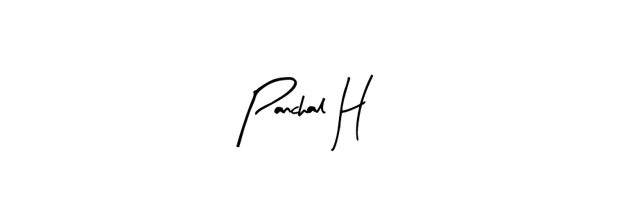 Use a signature maker to create a handwritten signature online. With this signature software, you can design (Arty Signature) your own signature for name Panchal H. Panchal H signature style 8 images and pictures png