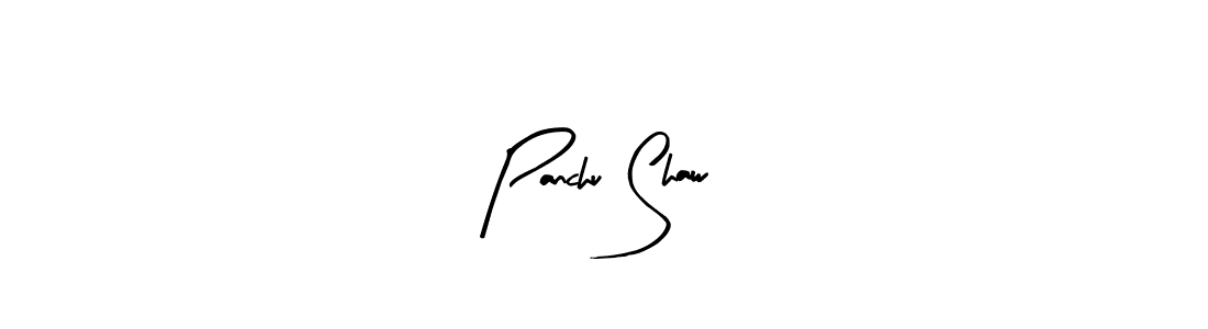 The best way (Arty Signature) to make a short signature is to pick only two or three words in your name. The name Panchu Shaw include a total of six letters. For converting this name. Panchu Shaw signature style 8 images and pictures png