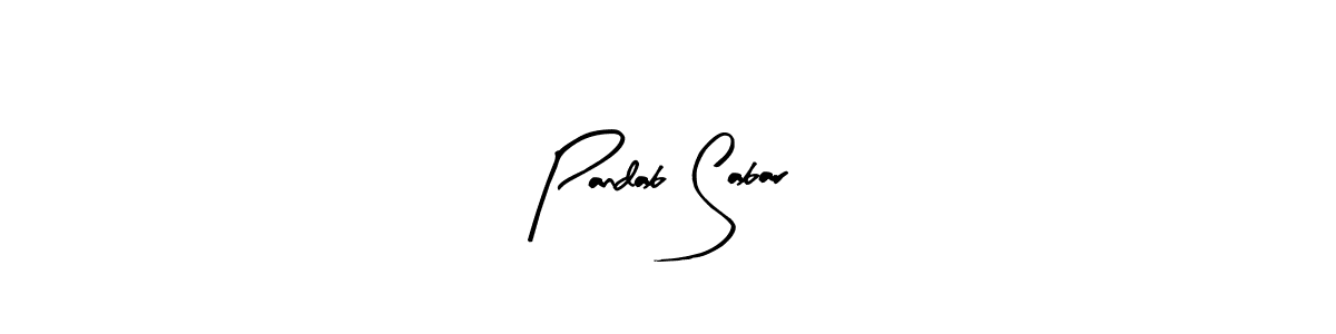 Make a beautiful signature design for name Pandab Sabar. With this signature (Arty Signature) style, you can create a handwritten signature for free. Pandab Sabar signature style 8 images and pictures png