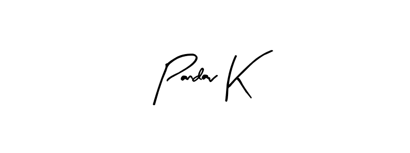 Arty Signature is a professional signature style that is perfect for those who want to add a touch of class to their signature. It is also a great choice for those who want to make their signature more unique. Get Pandav K name to fancy signature for free. Pandav K signature style 8 images and pictures png