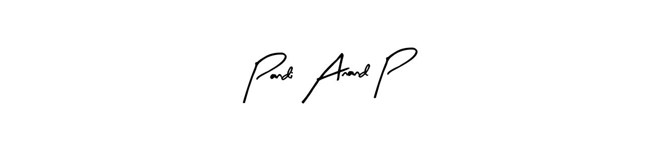Pandi Anand P stylish signature style. Best Handwritten Sign (Arty Signature) for my name. Handwritten Signature Collection Ideas for my name Pandi Anand P. Pandi Anand P signature style 8 images and pictures png