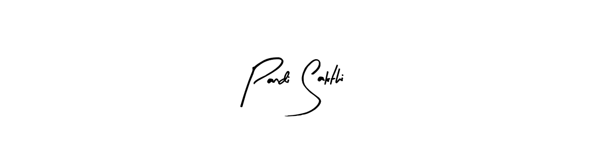 Use a signature maker to create a handwritten signature online. With this signature software, you can design (Arty Signature) your own signature for name Pandi Sakthi. Pandi Sakthi signature style 8 images and pictures png