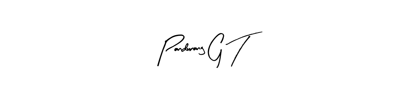 How to make Pandurang G T name signature. Use Arty Signature style for creating short signs online. This is the latest handwritten sign. Pandurang G T signature style 8 images and pictures png