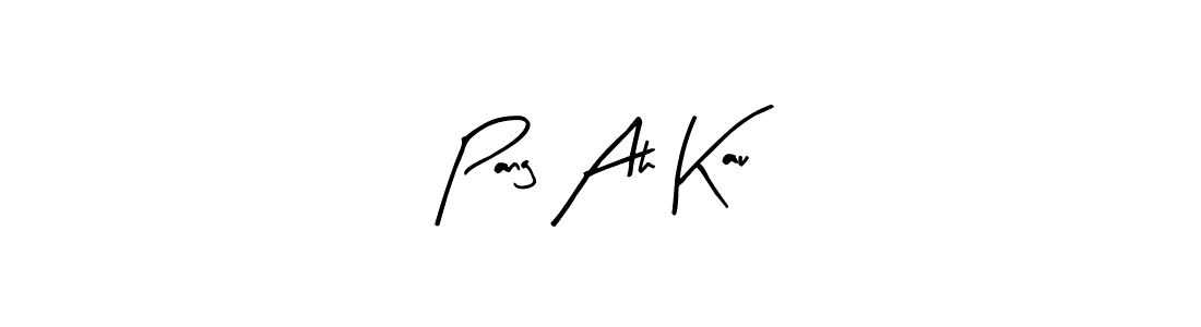 The best way (Arty Signature) to make a short signature is to pick only two or three words in your name. The name Pang Ah Kau include a total of six letters. For converting this name. Pang Ah Kau signature style 8 images and pictures png