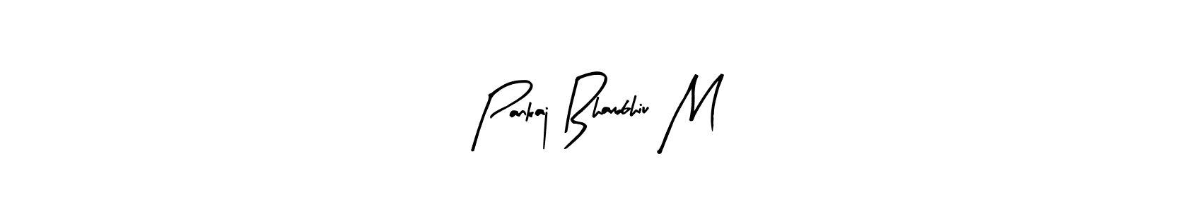 Create a beautiful signature design for name Pankaj Bhambhiu M. With this signature (Arty Signature) fonts, you can make a handwritten signature for free. Pankaj Bhambhiu M signature style 8 images and pictures png