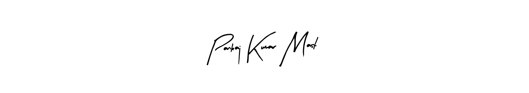 How to make Pankaj Kumar Mast name signature. Use Arty Signature style for creating short signs online. This is the latest handwritten sign. Pankaj Kumar Mast signature style 8 images and pictures png