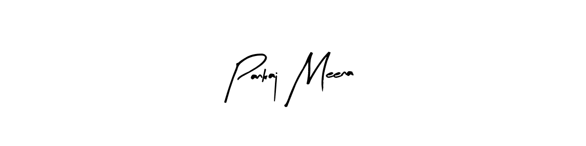 How to make Pankaj Meena name signature. Use Arty Signature style for creating short signs online. This is the latest handwritten sign. Pankaj Meena signature style 8 images and pictures png