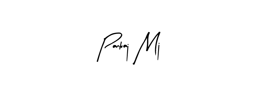 if you are searching for the best signature style for your name Pankaj Mj. so please give up your signature search. here we have designed multiple signature styles  using Arty Signature. Pankaj Mj signature style 8 images and pictures png