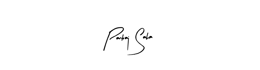 How to make Pankaj Saha name signature. Use Arty Signature style for creating short signs online. This is the latest handwritten sign. Pankaj Saha signature style 8 images and pictures png