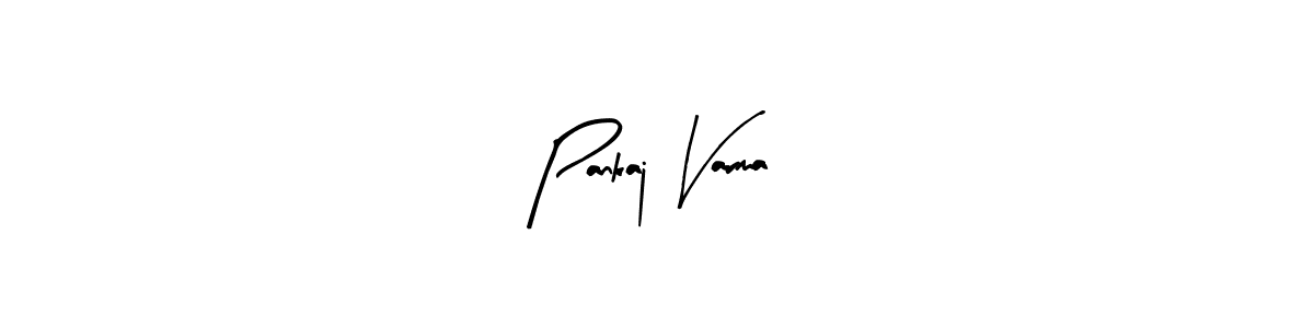 Arty Signature is a professional signature style that is perfect for those who want to add a touch of class to their signature. It is also a great choice for those who want to make their signature more unique. Get Pankaj Varma name to fancy signature for free. Pankaj Varma signature style 8 images and pictures png