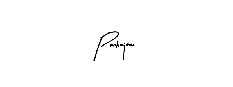 Design your own signature with our free online signature maker. With this signature software, you can create a handwritten (Arty Signature) signature for name Pankajam. Pankajam signature style 8 images and pictures png