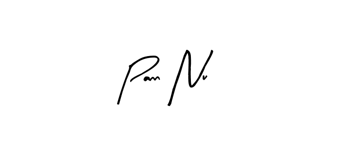 How to make Pann Nu name signature. Use Arty Signature style for creating short signs online. This is the latest handwritten sign. Pann Nu signature style 8 images and pictures png
