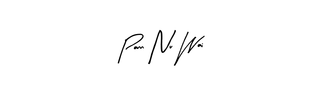 Pann Nu Wai stylish signature style. Best Handwritten Sign (Arty Signature) for my name. Handwritten Signature Collection Ideas for my name Pann Nu Wai. Pann Nu Wai signature style 8 images and pictures png