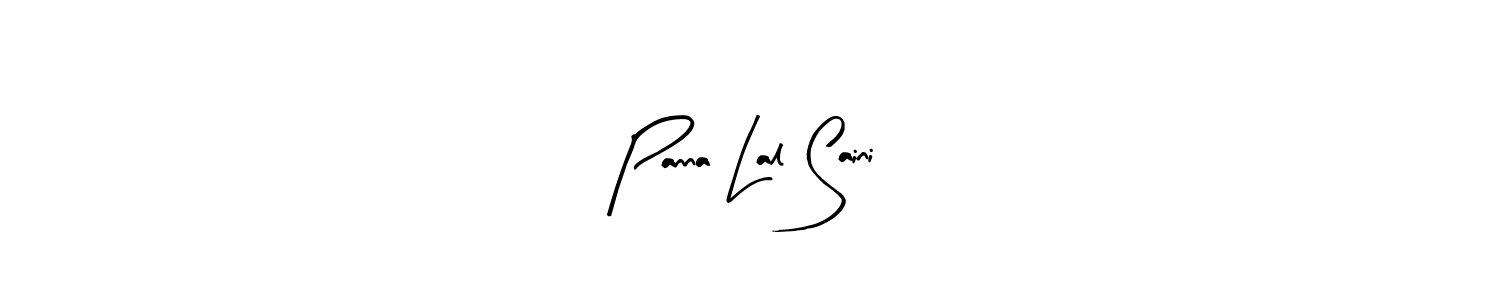 How to make Panna Lal Saini name signature. Use Arty Signature style for creating short signs online. This is the latest handwritten sign. Panna Lal Saini signature style 8 images and pictures png