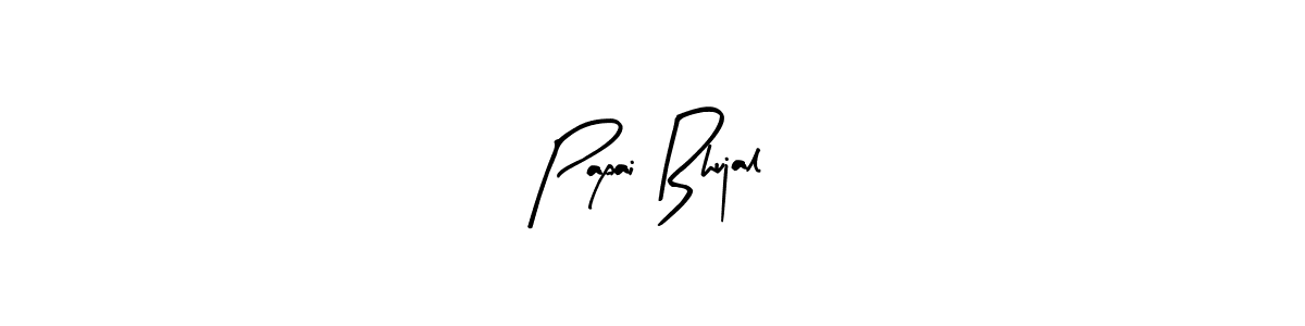 Similarly Arty Signature is the best handwritten signature design. Signature creator online .You can use it as an online autograph creator for name Papai Bhujal. Papai Bhujal signature style 8 images and pictures png