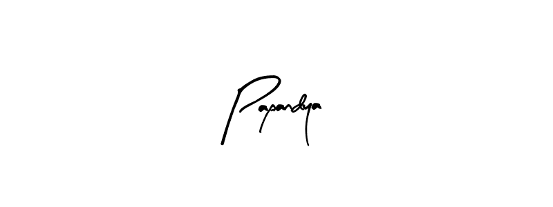 Similarly Arty Signature is the best handwritten signature design. Signature creator online .You can use it as an online autograph creator for name Papandya. Papandya signature style 8 images and pictures png