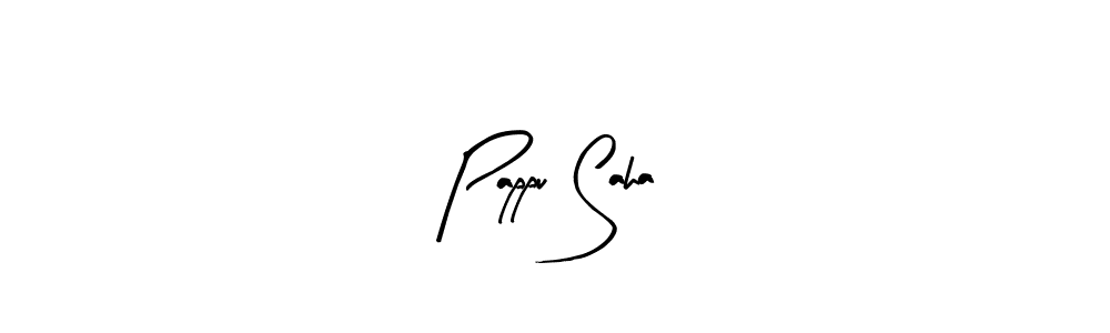 How to make Pappu Saha name signature. Use Arty Signature style for creating short signs online. This is the latest handwritten sign. Pappu Saha signature style 8 images and pictures png