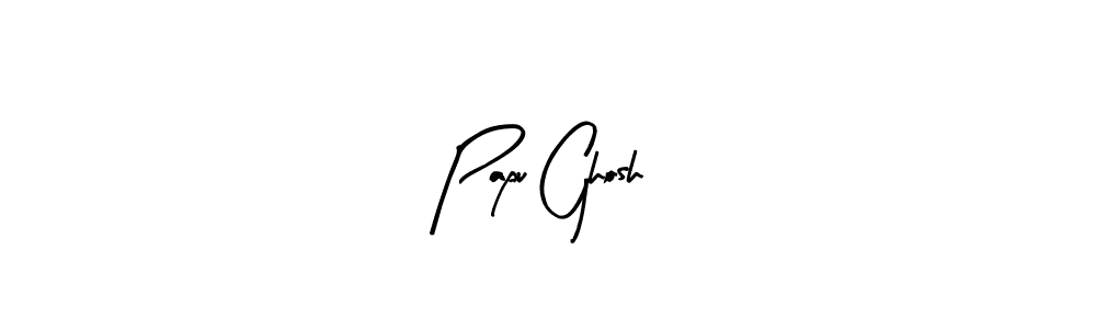 How to make Papu Ghosh name signature. Use Arty Signature style for creating short signs online. This is the latest handwritten sign. Papu Ghosh signature style 8 images and pictures png