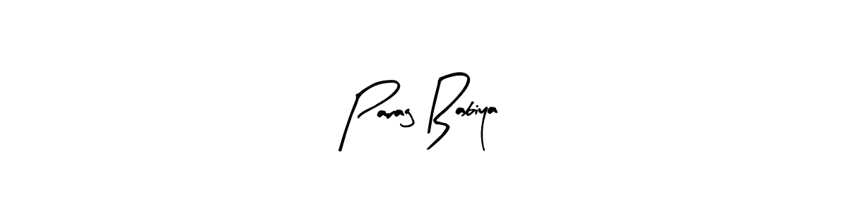 Design your own signature with our free online signature maker. With this signature software, you can create a handwritten (Arty Signature) signature for name Parag Babiya. Parag Babiya signature style 8 images and pictures png