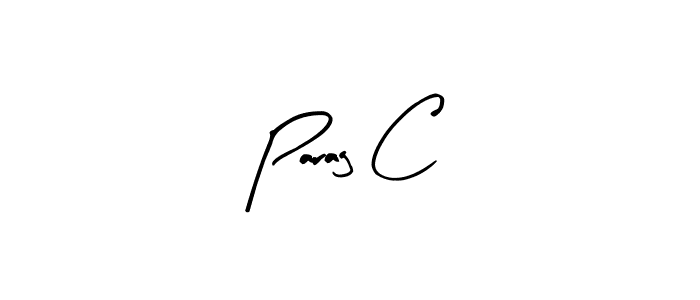 Also You can easily find your signature by using the search form. We will create Parag C name handwritten signature images for you free of cost using Arty Signature sign style. Parag C signature style 8 images and pictures png